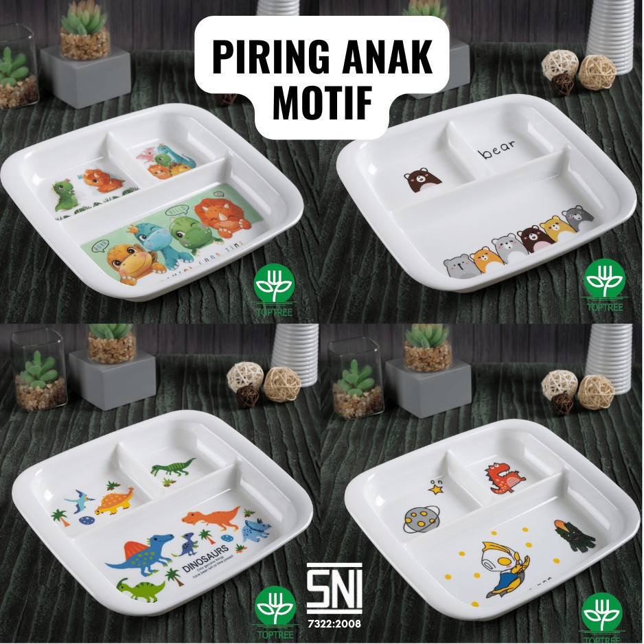 HPS PIRING KARAKTER BAHAN MELAMIN/PIRING ANAK KARAKTER