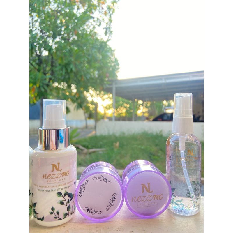 Skincare Nezzmg paket Platinum/Mencerahkan kulit sehat dan cepat/menghilangkan Flek dan Jerawat/Meng