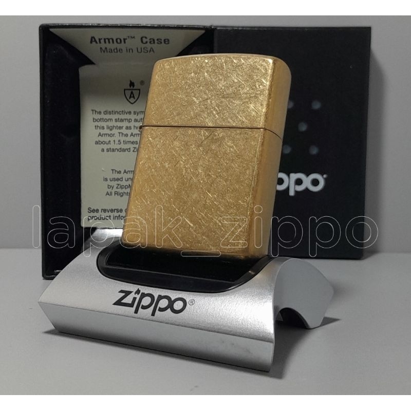 ZIPPO ORIGINAL U.S.A ⭐️ARMOR STREET BRASS⭐️28496