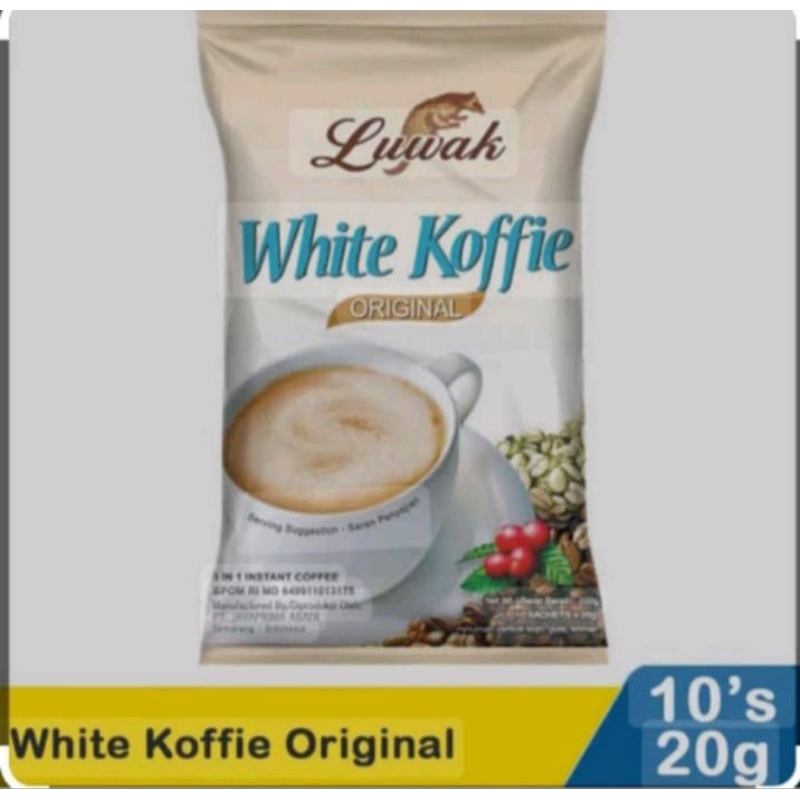 

LUWAK WHITE KOFFIE 1 RENCENG ISI 10 PCS