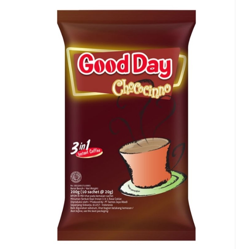 

Good Day Kopi Instant 3 in 1 Chocochinno 10 sachet x 20 gram