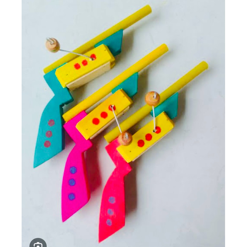 Mainan Anak Pistol Kayu Mainan Etek Jadul Tembakan Kayu Tradisional Murah Berkualitas