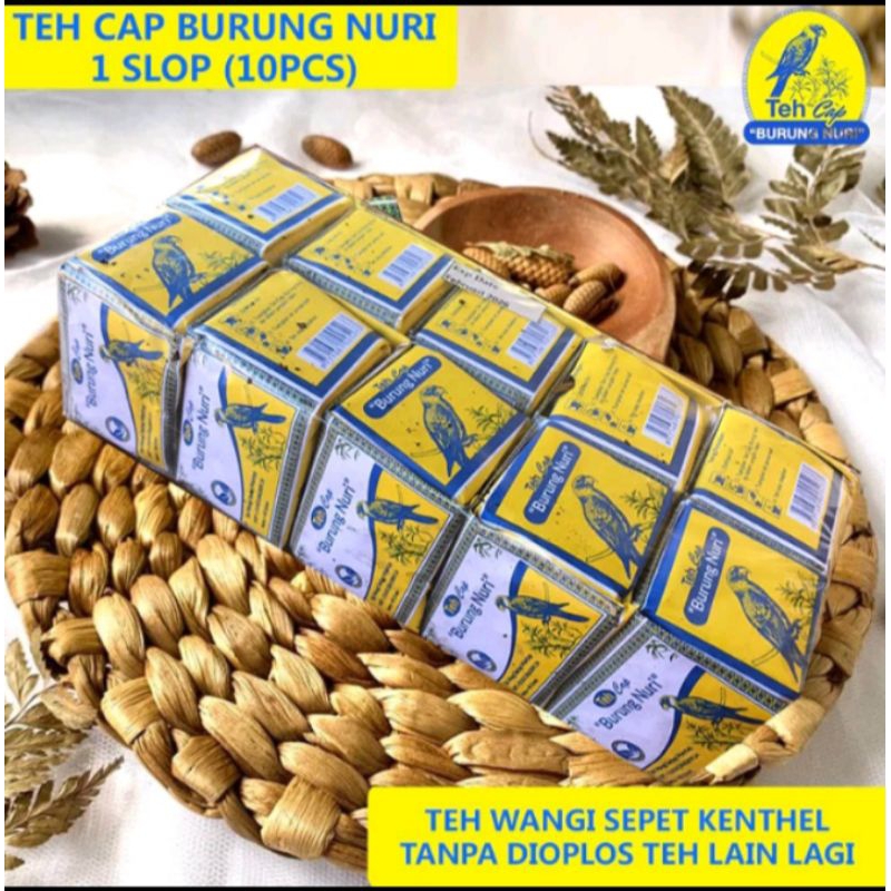 

Teh Cap Burung Nuri Wangi Cita Rasa Indonesia-Teh Wangi Teh Kental-Teh Lokal 1slop (10pcs)/Sepet-Wangi-Kenthel