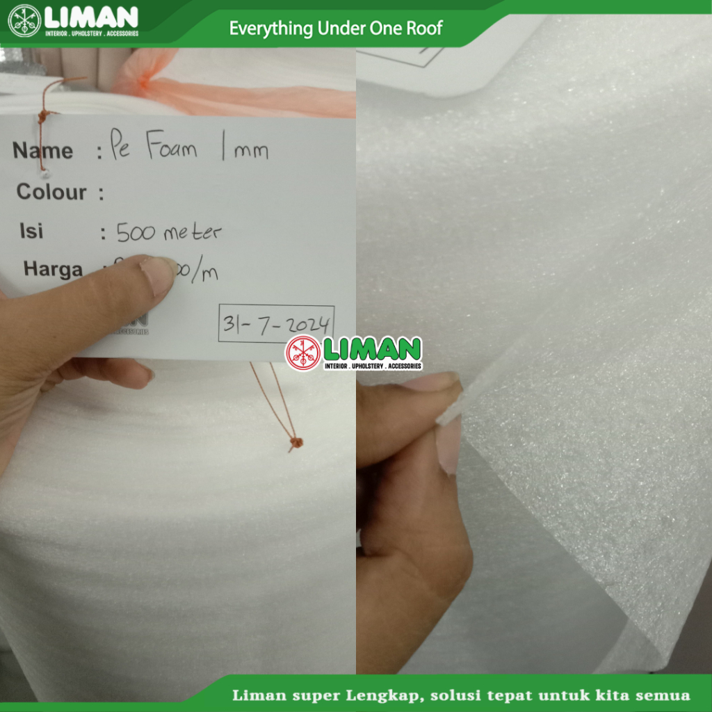 PE Foam Sheet 1 mm Lembaran Lebar 120 cm Styrofoam Underlayer
