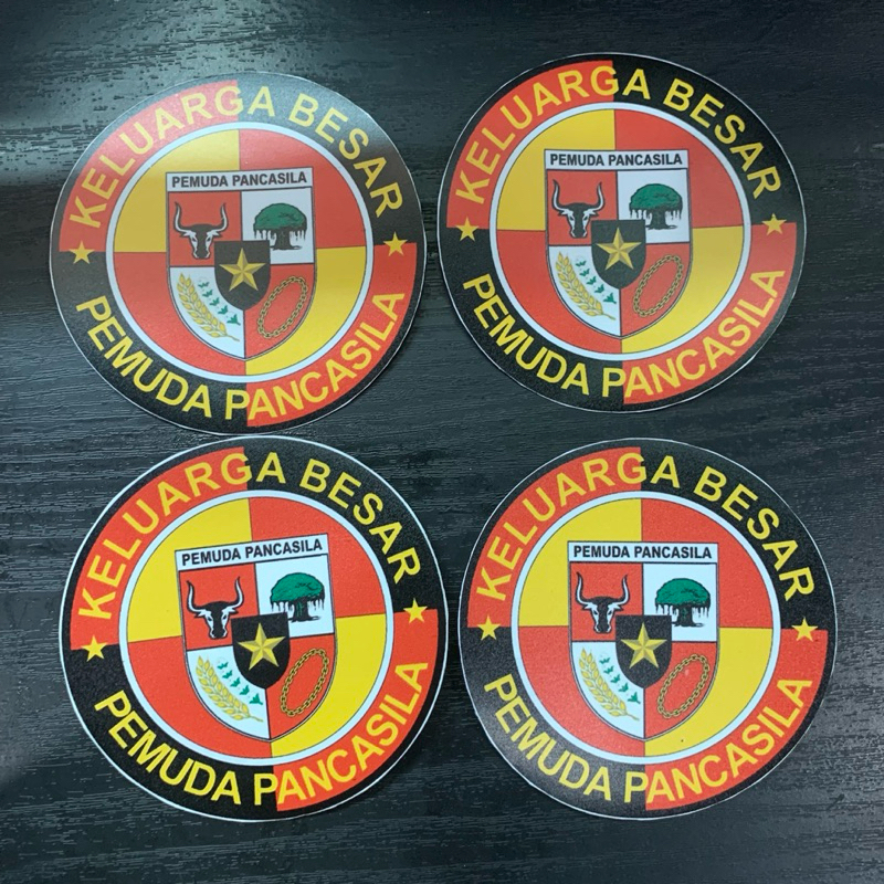 

Stiker pemuda pancasila isi 4 ,sticker keluarga besar pp logo bulat