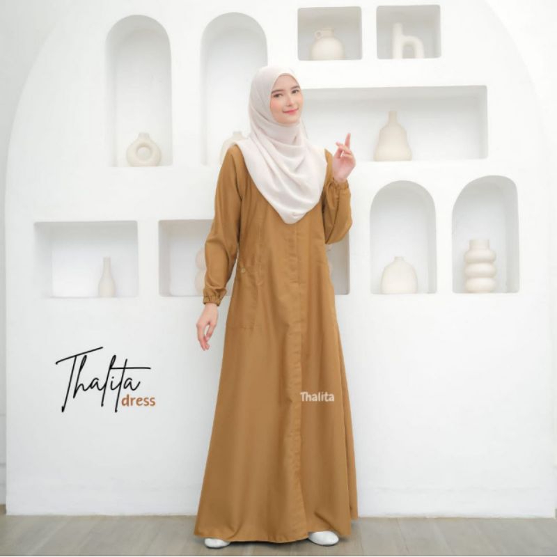 Gamis Dress Abaya Wanita PDH ASN Katun Toyobo