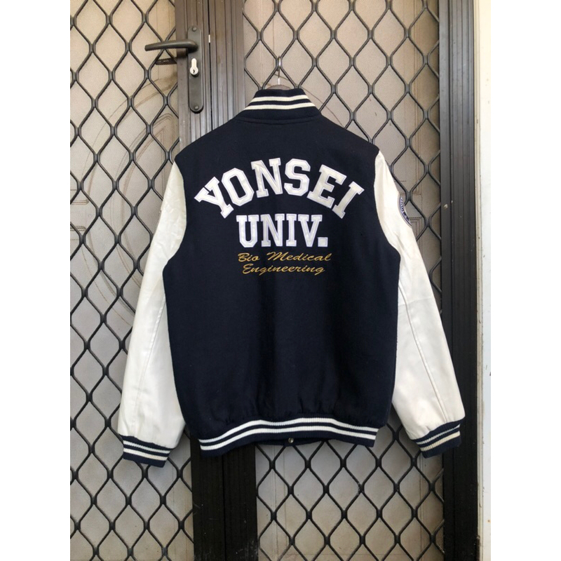 UNIV "YONSEI" LEATHER VARSITY JACKET