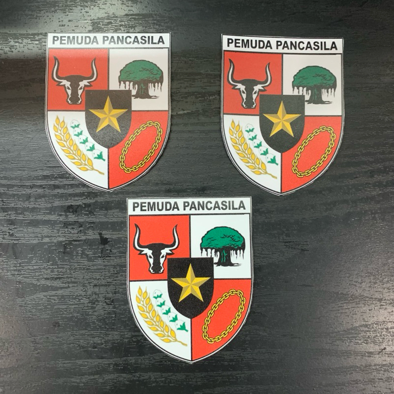 

isi 3 pcs sticker logo pemuda pancasila lebar 8cm