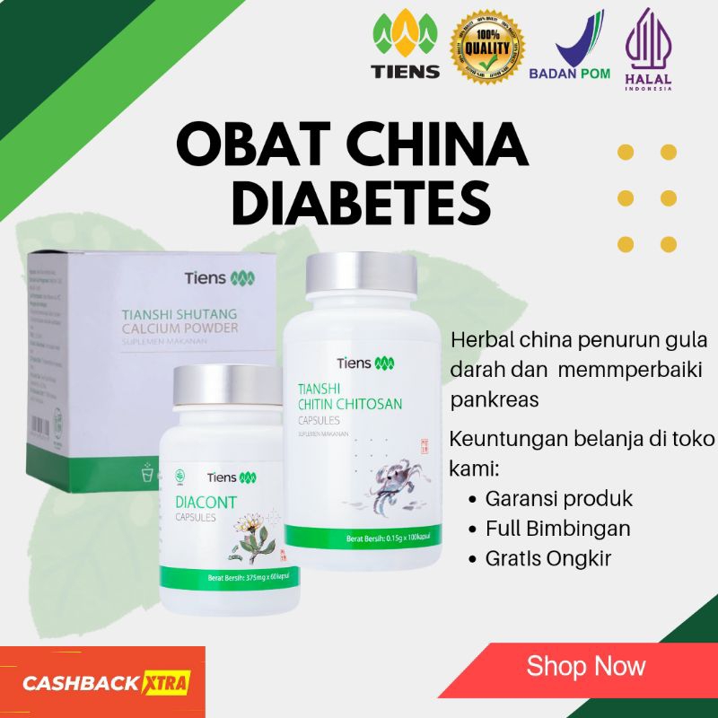 HERBAL CHINA UNTUK DIABETES AMPUH PAKET PENYEMBUHAN - VITAMIN CHINA - FITOFARMAKA UNTUK DIABETES BPO