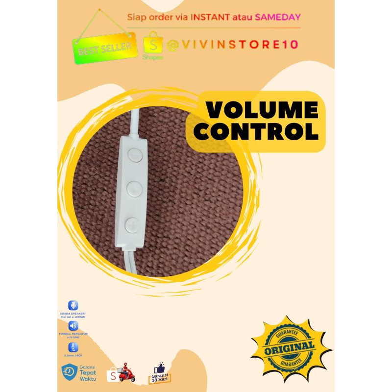 Promo Henset Vivo Stereo Headset Vivo Hansfree vivo Hanset Vivo Hedset Vivo Hetset Vivo Earphone Ext