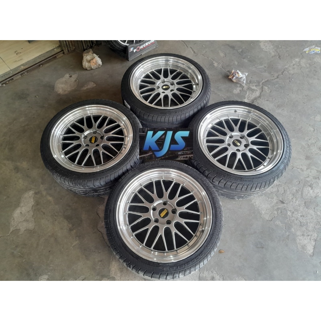 Velg Mobil Racing Bekas R18 BBS LM Pcd 5x114 Ban 225/45 Ring 18 Buat HRV Camry BRV Innova Teana Rush
