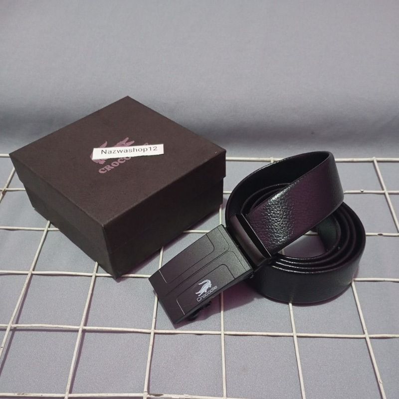 Ikat pinggang Kulit Ikat pinggang Otomatis_Gratis Box Ikat pinggang Rell Ikat pinggang Kerja.