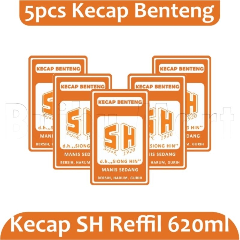 

Kecap Benteng SH Kemasan Reffil 620ml × 5pcs