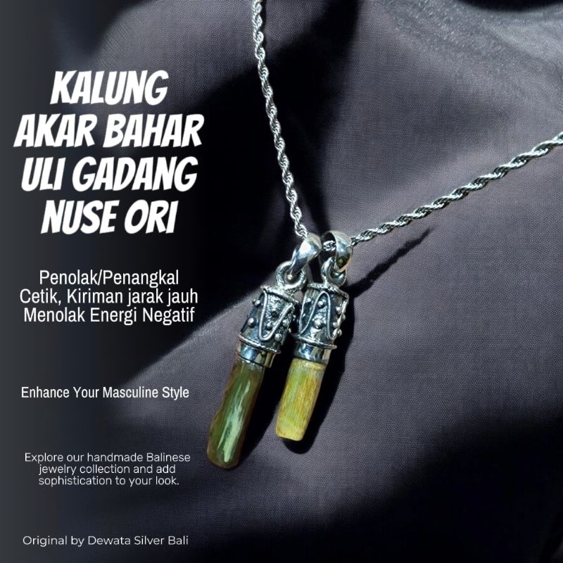 LIONTIN ULI GADANG / AKAR BAHAR ASLI ORIGINAL AURA BOOSTER by DEWATA SILVER BALI - DISKON 50%