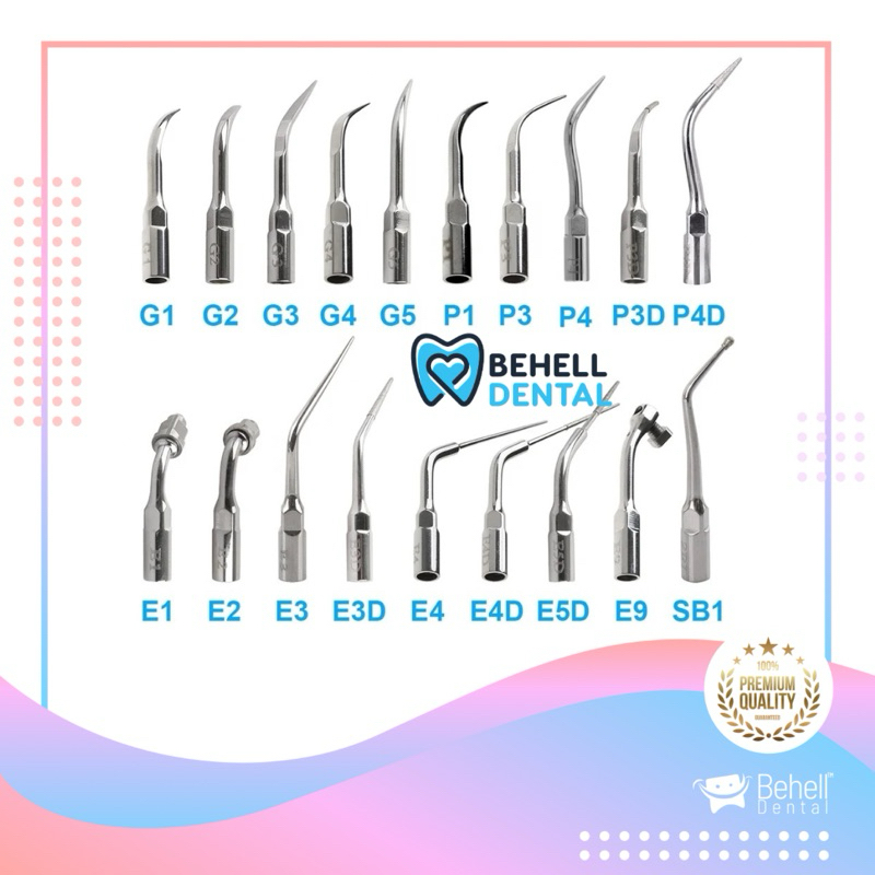 DENTAL ORTHO TIP SCALER SCALLER - TIPS MATA SCALING - Ujung Alat Scalling Plak Karang Gigi G1 G2 G3 