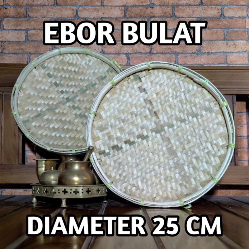 Tampah bambu 25cm/tambir/nyiru/nampan bambu/tampah murah/piring lalapan/tampah kecil/ ANYMN