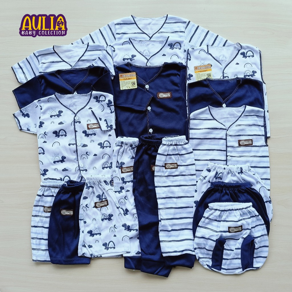 18 PCS Baju Baby Newborn Bayi Baru Lahir Laki Laki Perempuan Set Halus Lembut Aulia Baby