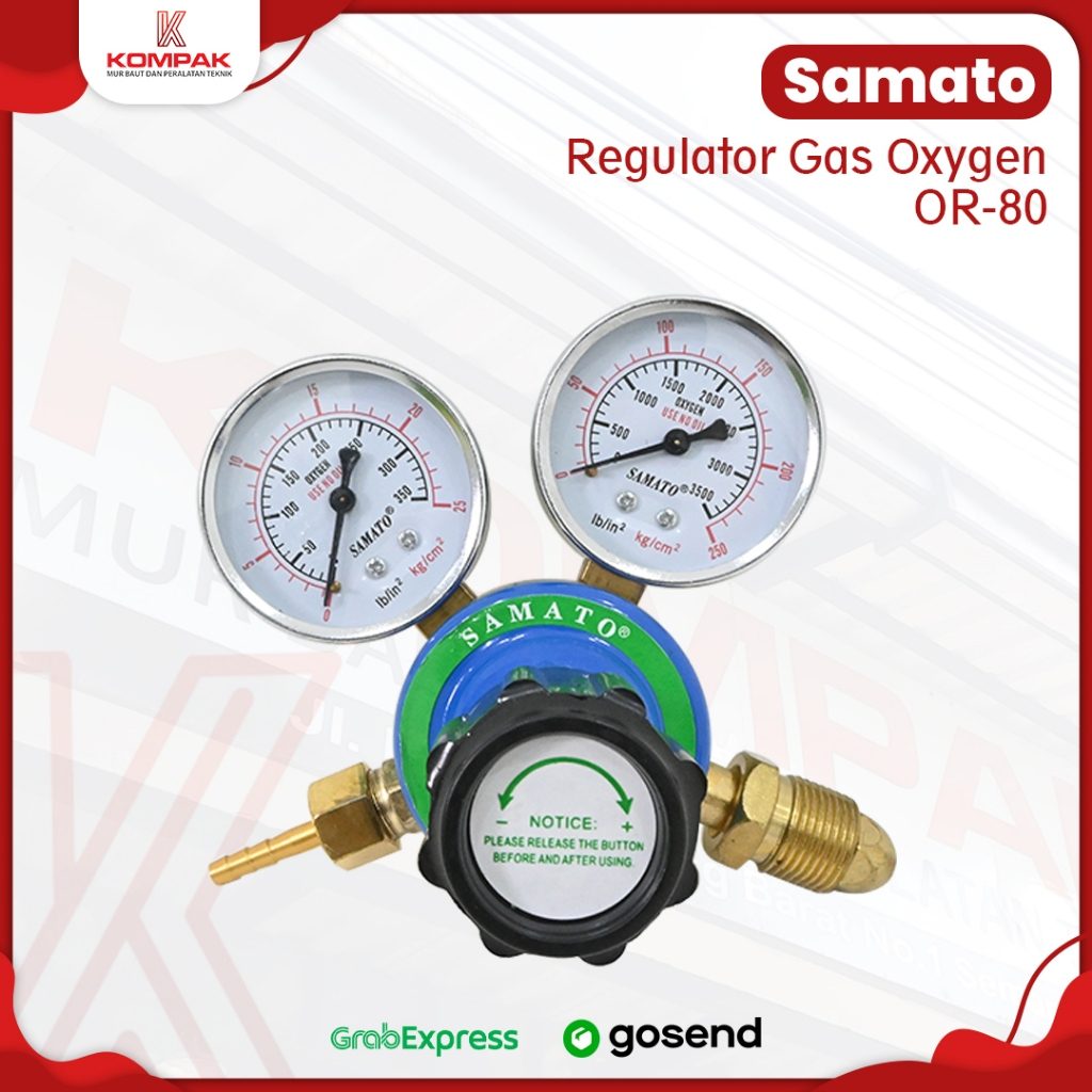 Regulator Las Oksigen Samato Oxygen Tabung Las