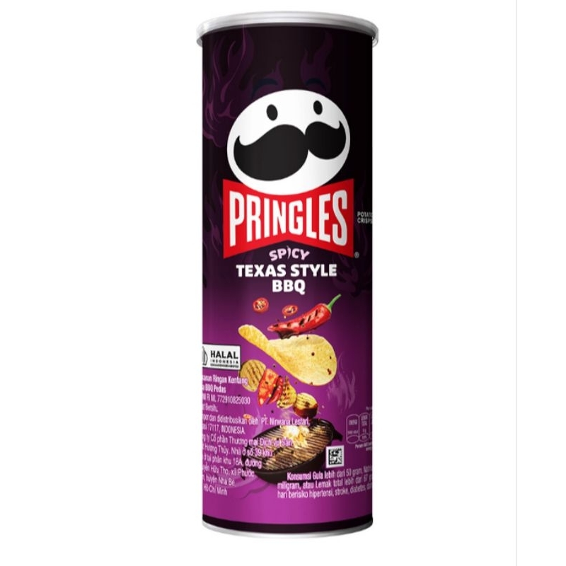 

Pringles Potato Crispy Spicy Texas Style BBQ 97 gram keripik kentang