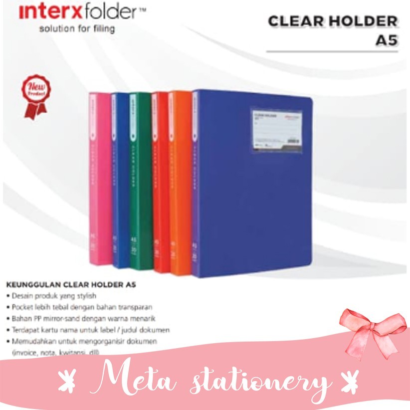 

Clear Holder / Displays Book A5 20 Pockets - Inter X Folder