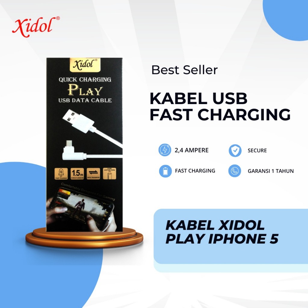 Kabel Usb XIDOL Play IPHONE 5 - Bergaransi