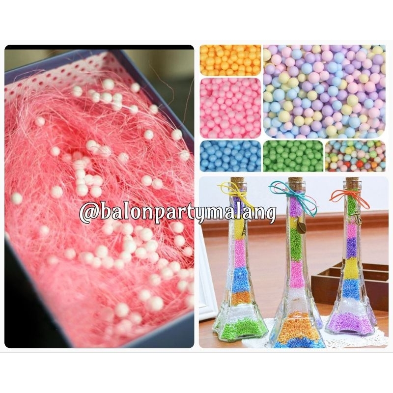 Foam Beads Butiran Styrofoam Souvenir Floam Undian Craft Kerajinan
