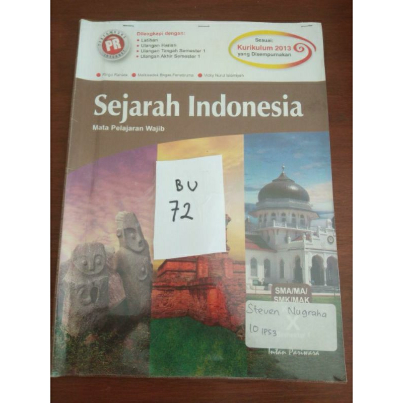 

SEJARAH INDONESIA SMA/MA/SMK/MAK KELAS X SEMESTER 1(BU72)