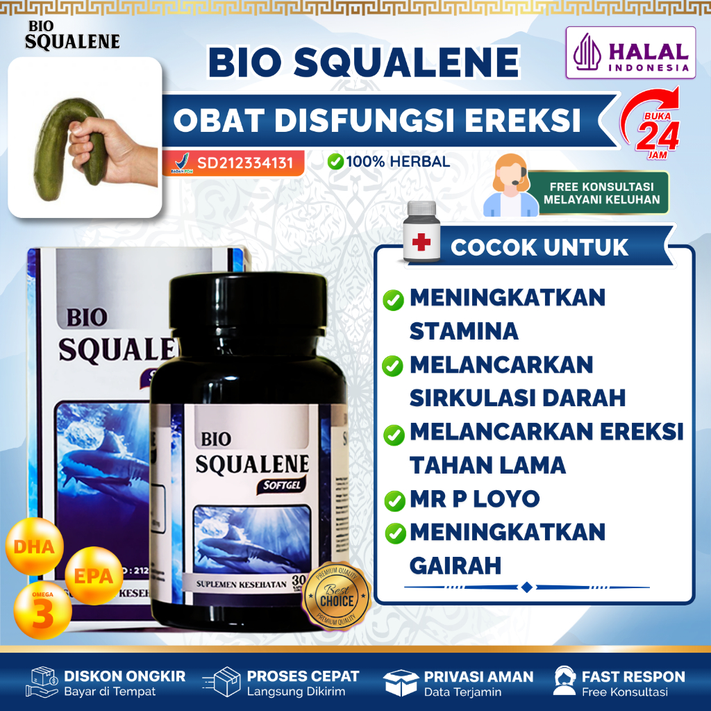 Obat Disfungsi Ereksi Loyo Mr P Lemah Tidak Maksimal Bio Squalene