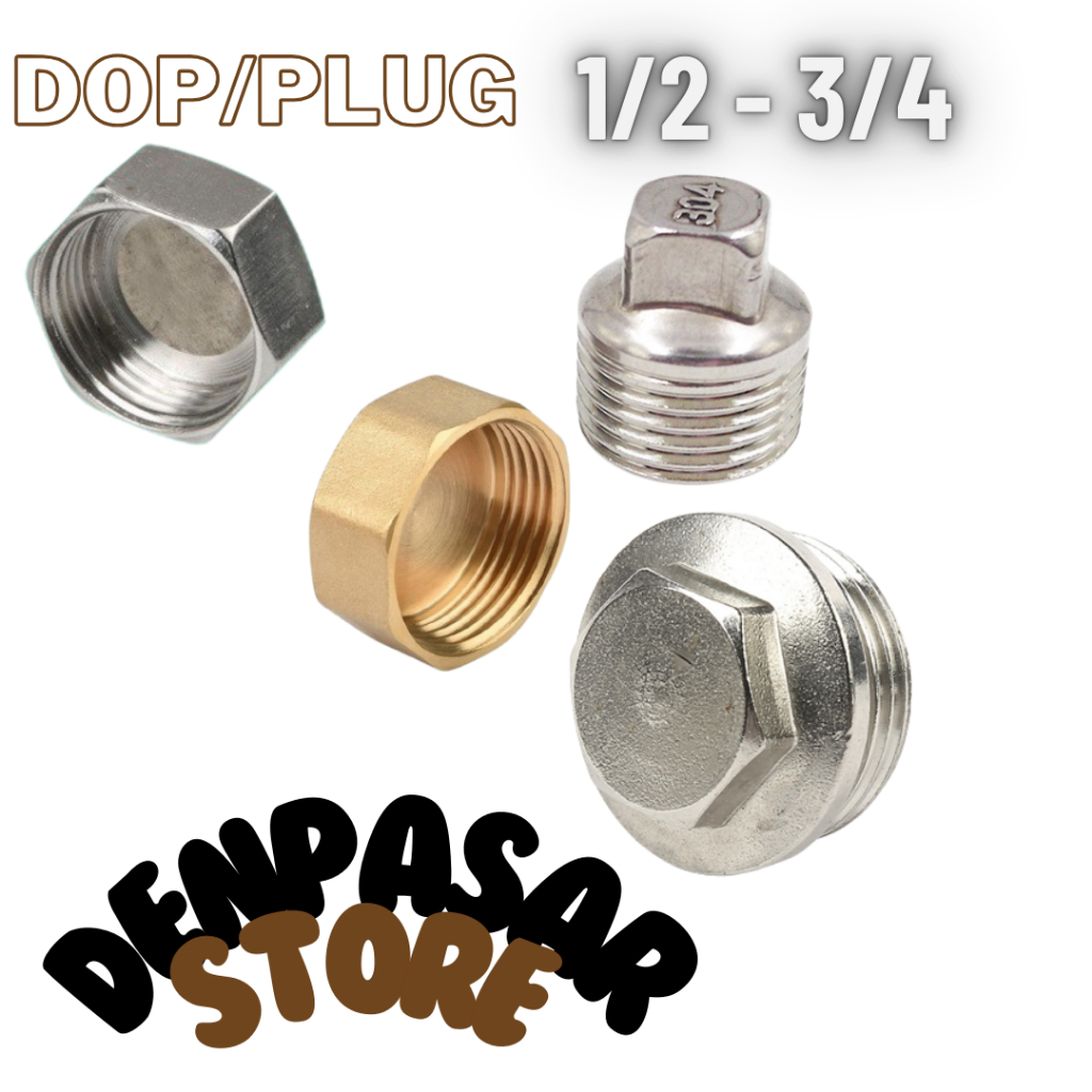 Elbow / Sock / Tee / Plug drat luar 1/2 inch Brass | Dop | sock | Elbow | Tee | drat Dalam stainless