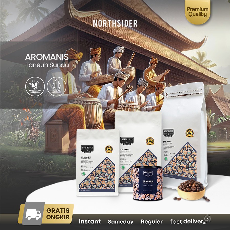 

Northsider Kopi arabika Aromanis Natural coffee