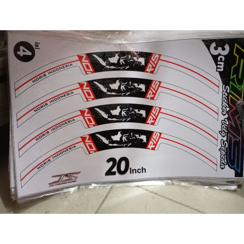 stiker sepeda variasi tulisan (noris Indonesia)