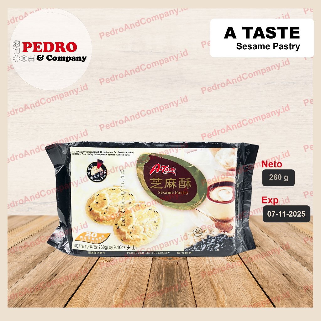 

A taste sesame pastry biscuit 260 gram - kue biskuit kacang wijen