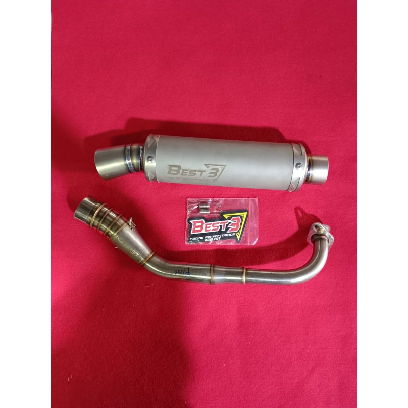 Knalpot Best3 Original Mio Nouvo Mio Smile Mio Sporty Drag Bike 155 200cc Sanblas Titanium Knalpot B