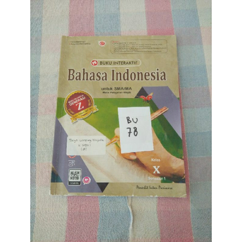 

BUKU INTERAKTIF BAHASA INDONESIA UNTUK SMA/MA KELAS X SEMESTER 1(BU78)