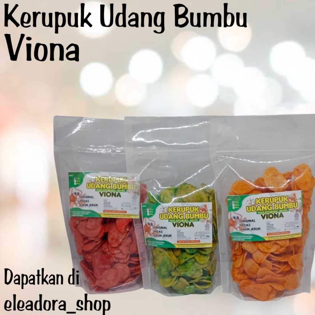 

Kerupuk Udang Bumbu Merk Viona Khas Kotabaru - Kemasan Plastik