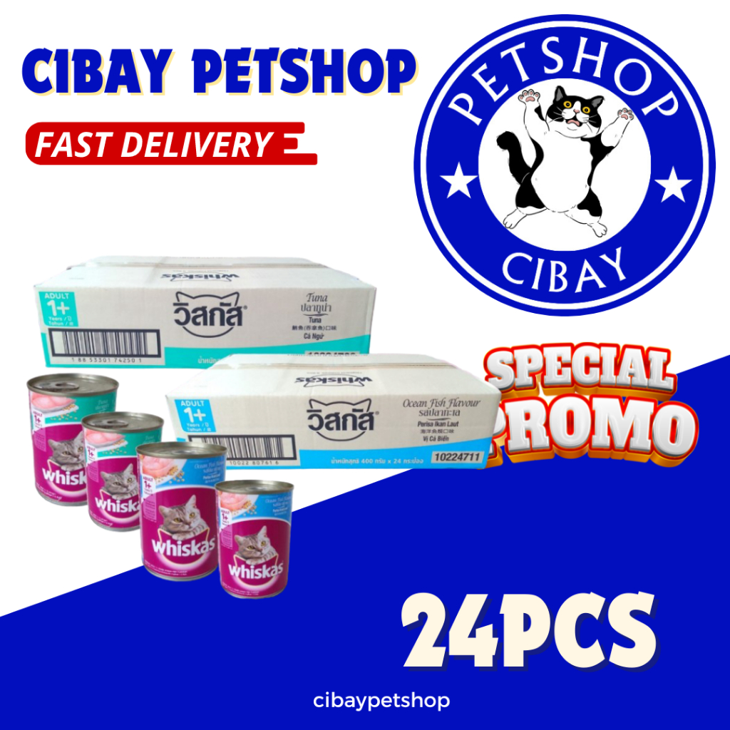 whiskas kaleng 1 dus ( isi 24 ) wet food whiskas KHUSUS GOJEK GRAB