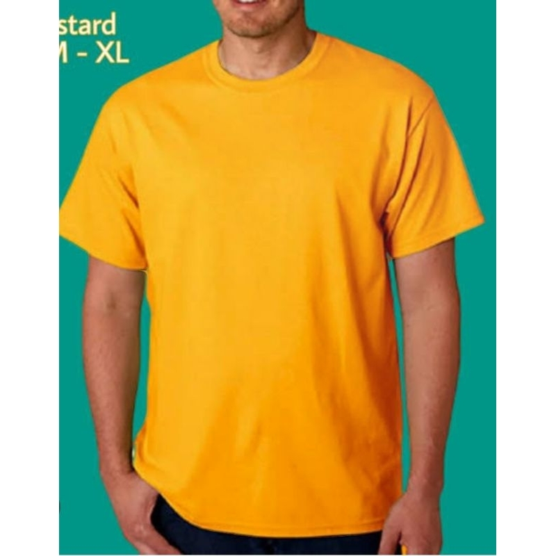 kaos polos mustard