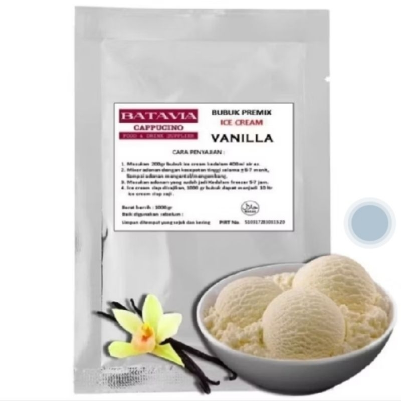 

BUBUK ICE CREAM RASA VANILLA 500 GRAM/ ICE CREAM POWDER HARD / SOFT