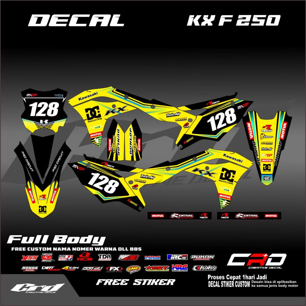 DECAL STICKER KX 250 DECAL KX 450 DECAL STICKER KXF 250 DECAL KXF 450