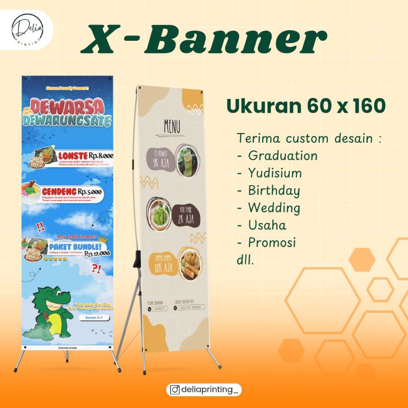 Cetak X-Banner Custom ( Stand Banner Produk )