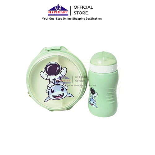 Set Tempat Kotak Makan Anak/ Lunch Box Bekal Anak Set Botol Minum Free Sendok Garpu / Kotak Makan Da