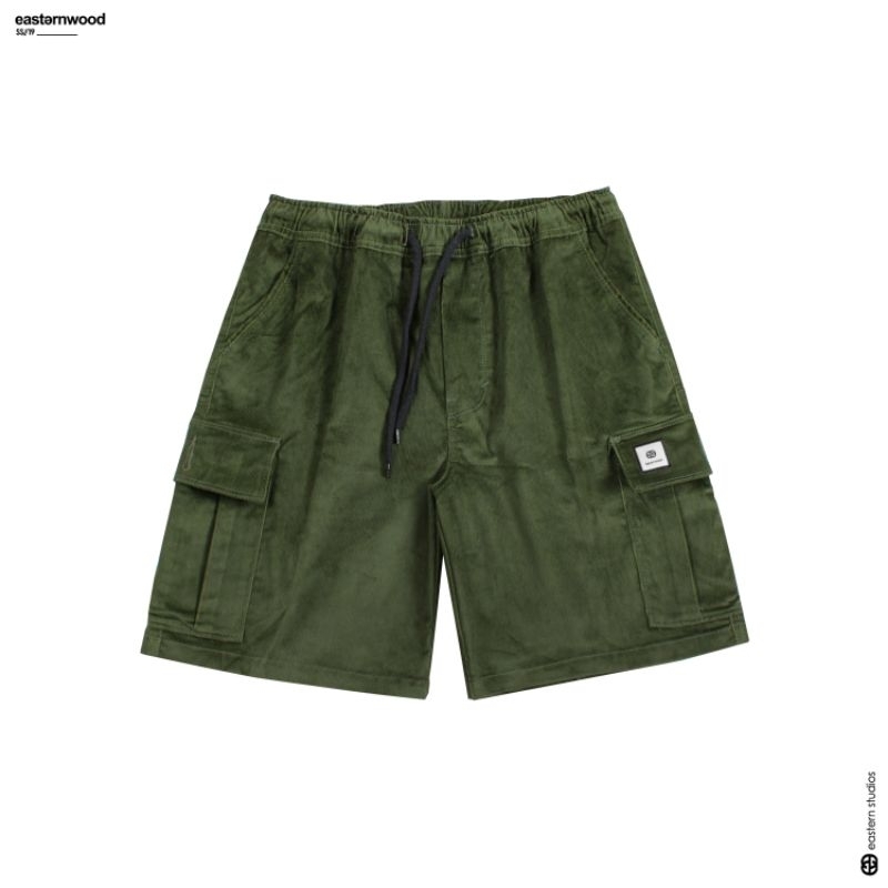 Easternwood Celana Pendek Cargo Corduroy Short pants Corduroy Hijau Army