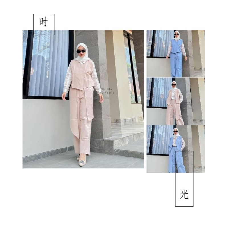 Setelan Wanita 3 in 1 SELLA Set By CHATIFA Original
