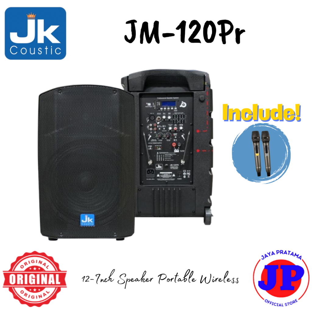 Portable Wireless JK Coustic JM120 PR Professional Speaker Portable System Original JM-120