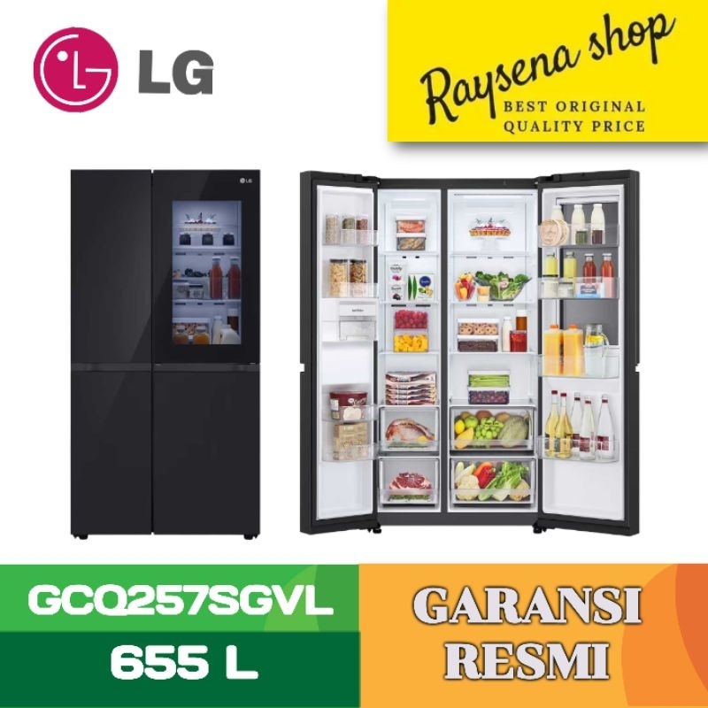 LG KULKAS INSTAVIEW SIDE BY SIDE REFRIGERATOR GCQ257SGVL