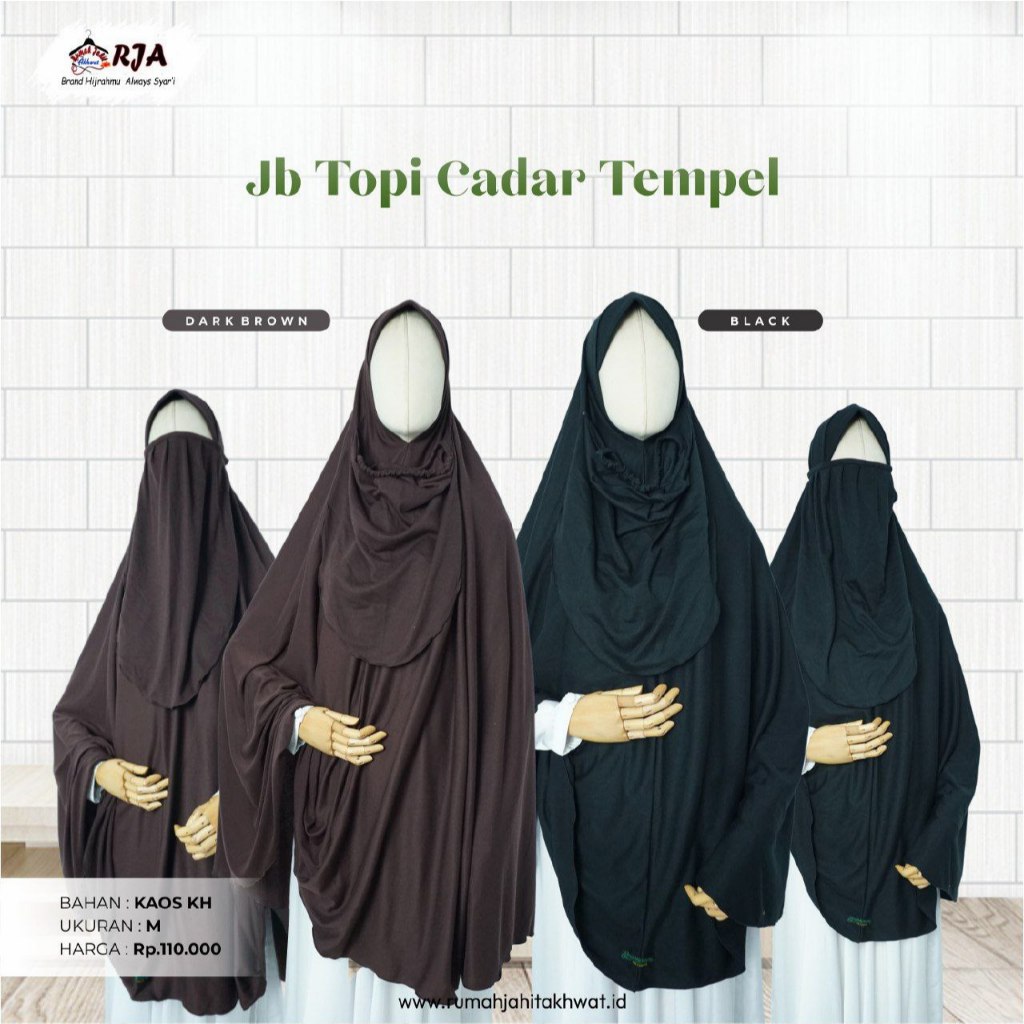 Jilbab topi cadar tempel jilbab instan