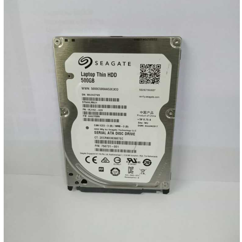 Hardisk Seagate Laptop Thin HDD 500GB 2,5"