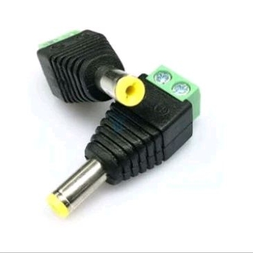 konektor DC/colokan jack DC male untuk CCTV