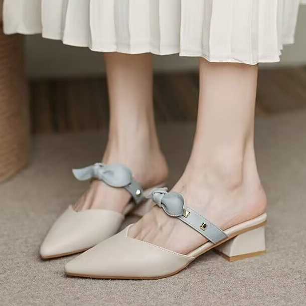 JSY - 5cm Sepatu Hak Tinggi Pesta Hak Tinggi Modis Sandal Wanita Pita JY999
