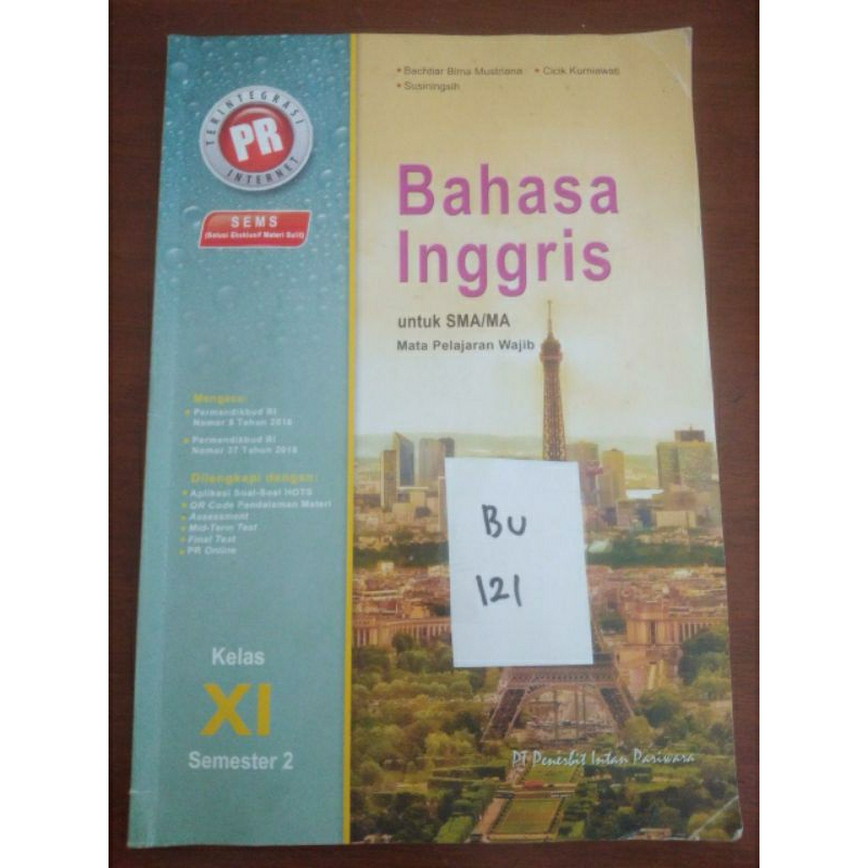 

BAHASA INGGRIS UNTUK SMA/MA KELAS XI SEMESTER 2(BU121)